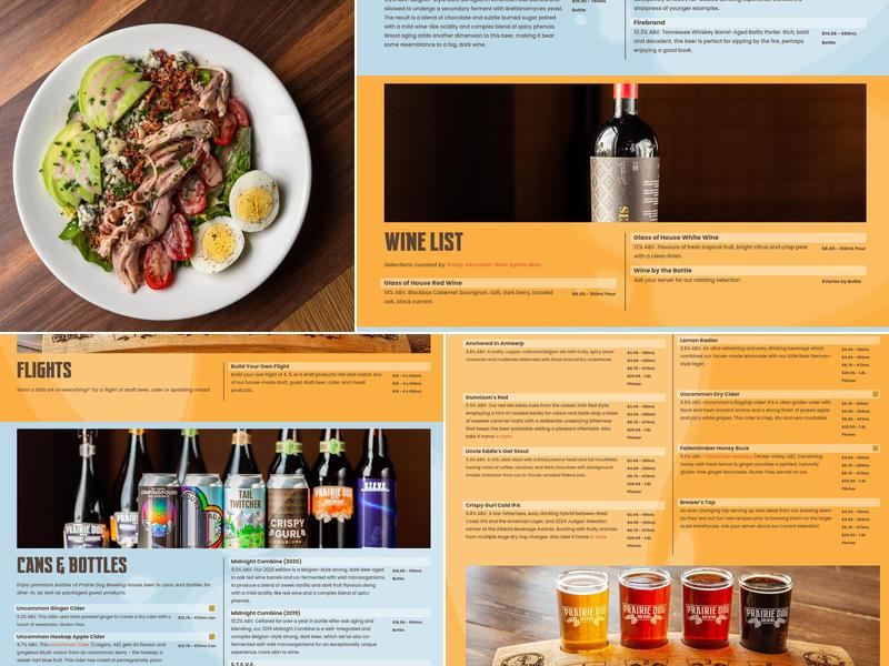Prairie Dog Brewing Menu