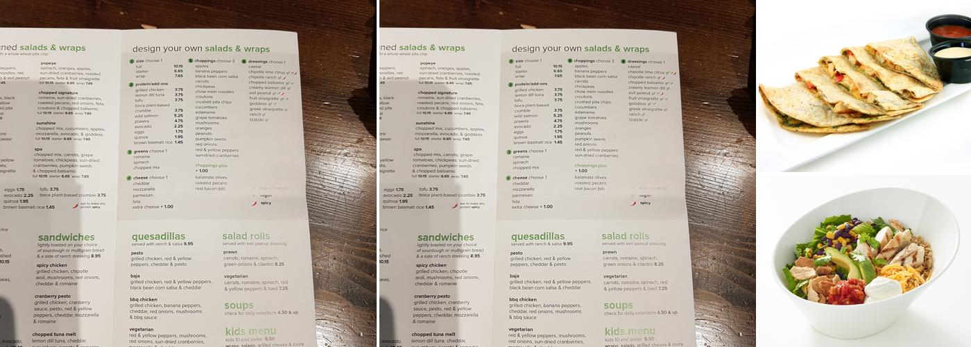 The Chopped Leaf Menu