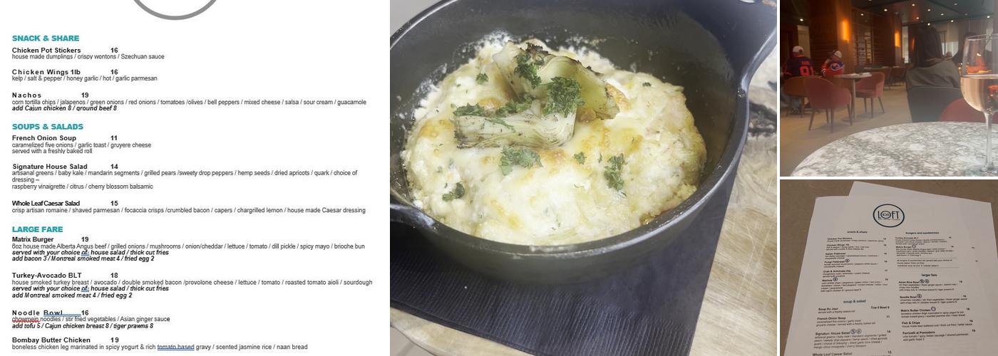 Loft106 Menu