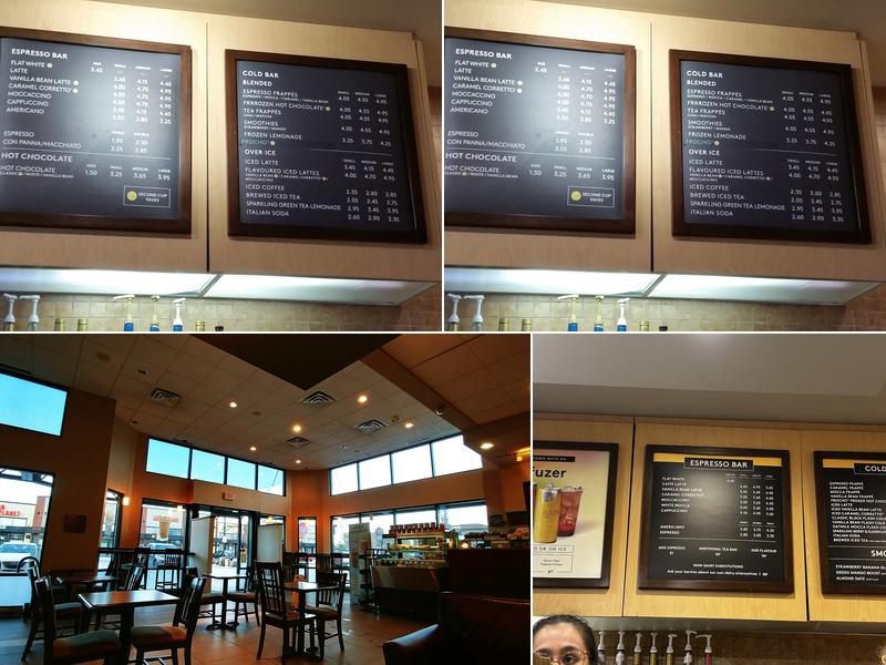 Second Cup Café Menu