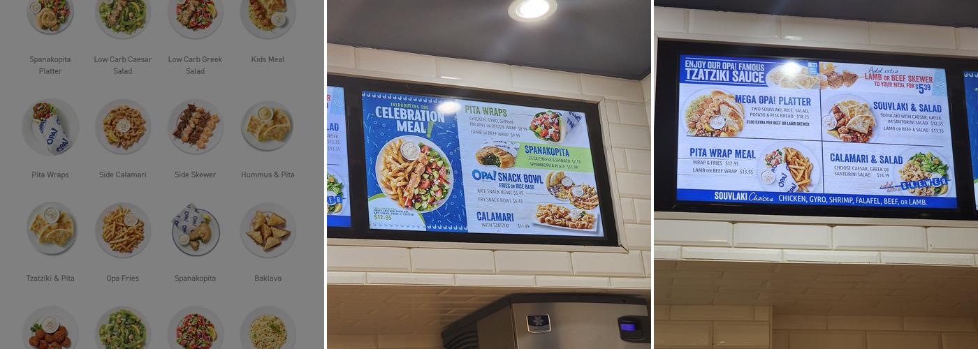 OPA! of Greece West Edmonton Mall - Phase 3 Menu