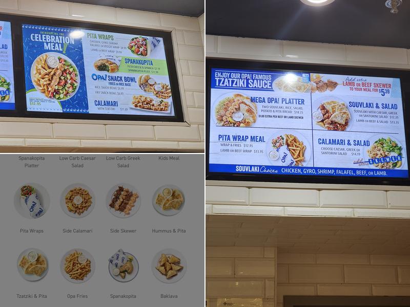 OPA! of Greece West Edmonton Mall - Phase 3 Menu