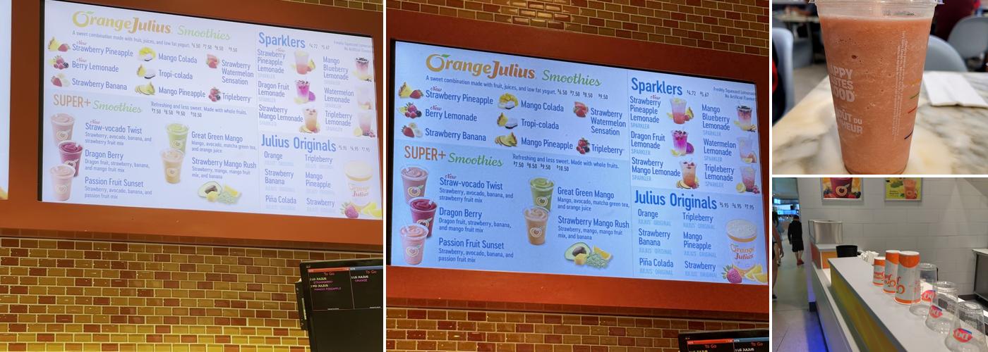 Orange Julius Menu