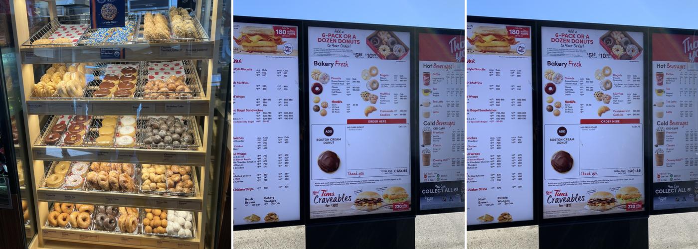 Tim Hortons Menu