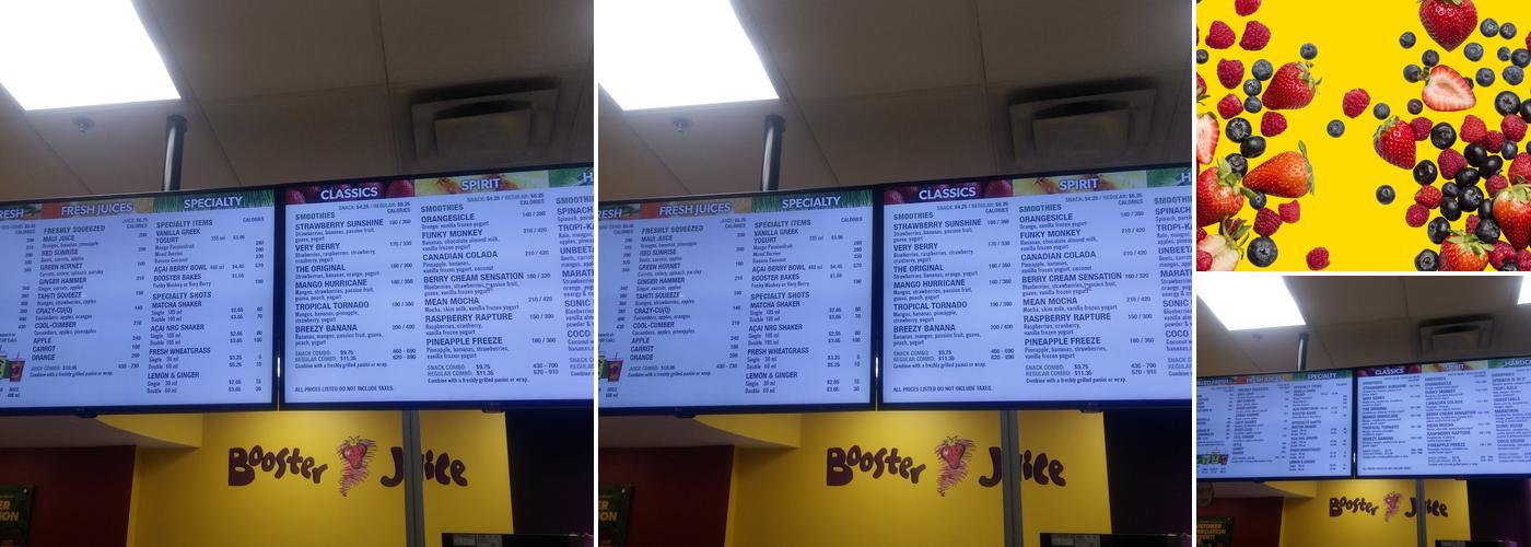 Booster Juice Menu