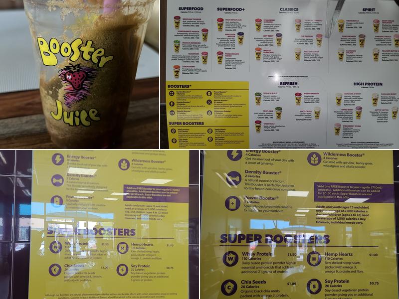 Booster Juice Menu
