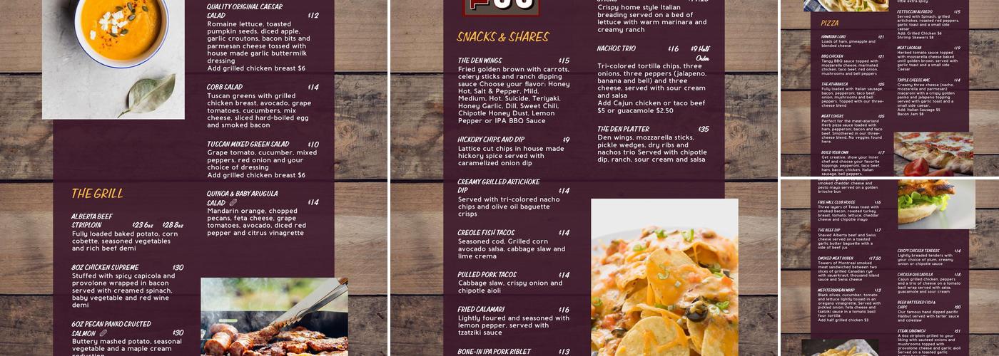 Table 63 Menu
