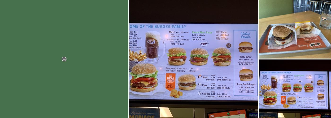 A&W Canada Menu