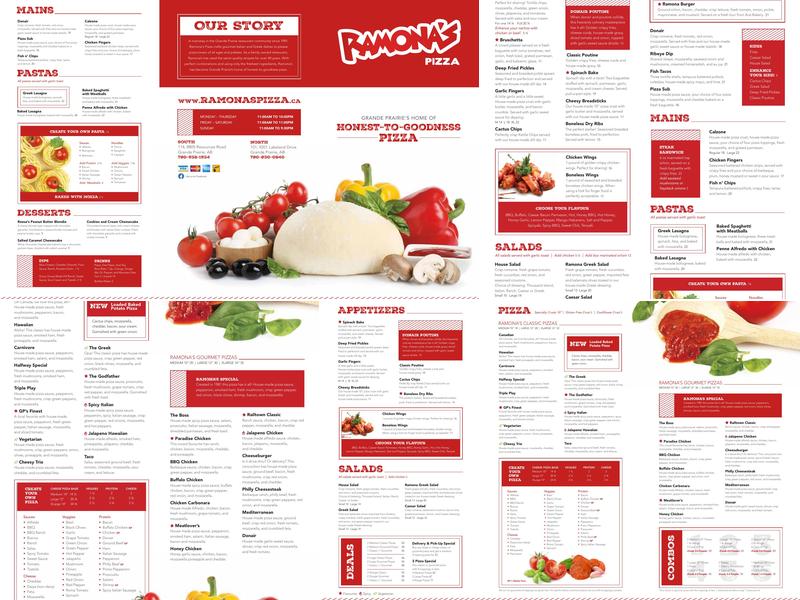 Ramona's Pizza Lakeland Menu
