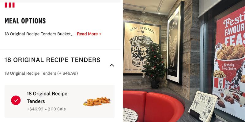 KFC Menu