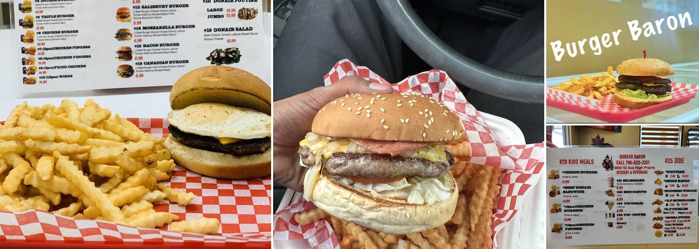Burger Baron Menu