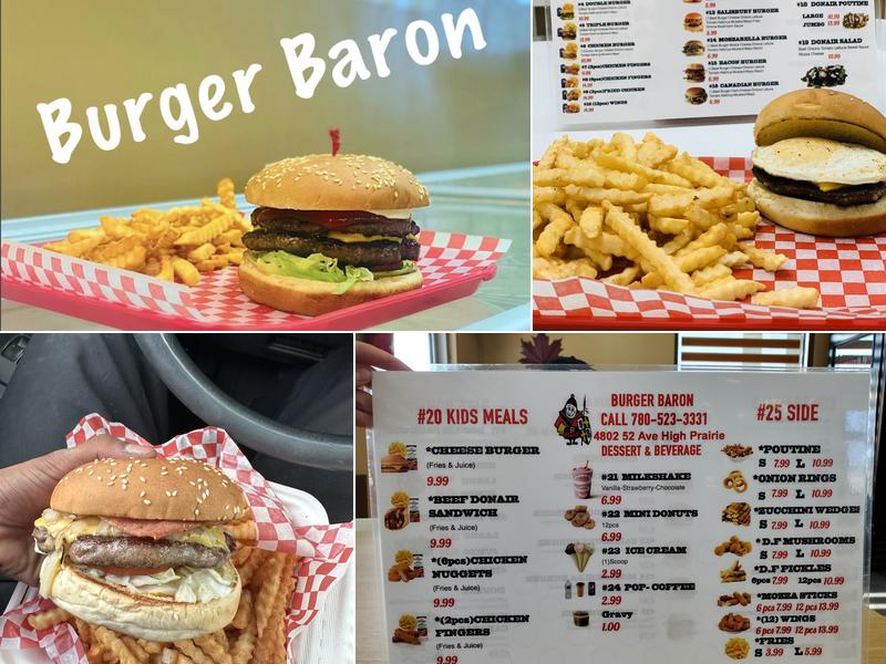 Burger Baron Menu