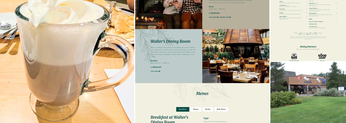 Walter's Dining Room Menu