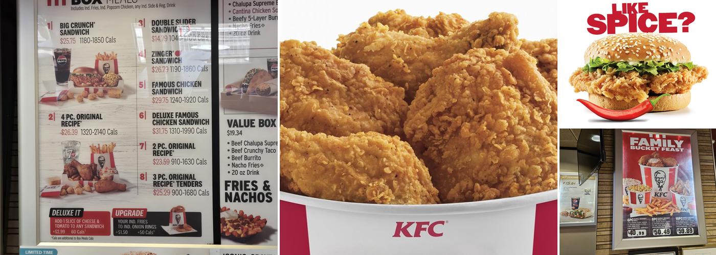 KFC Menu