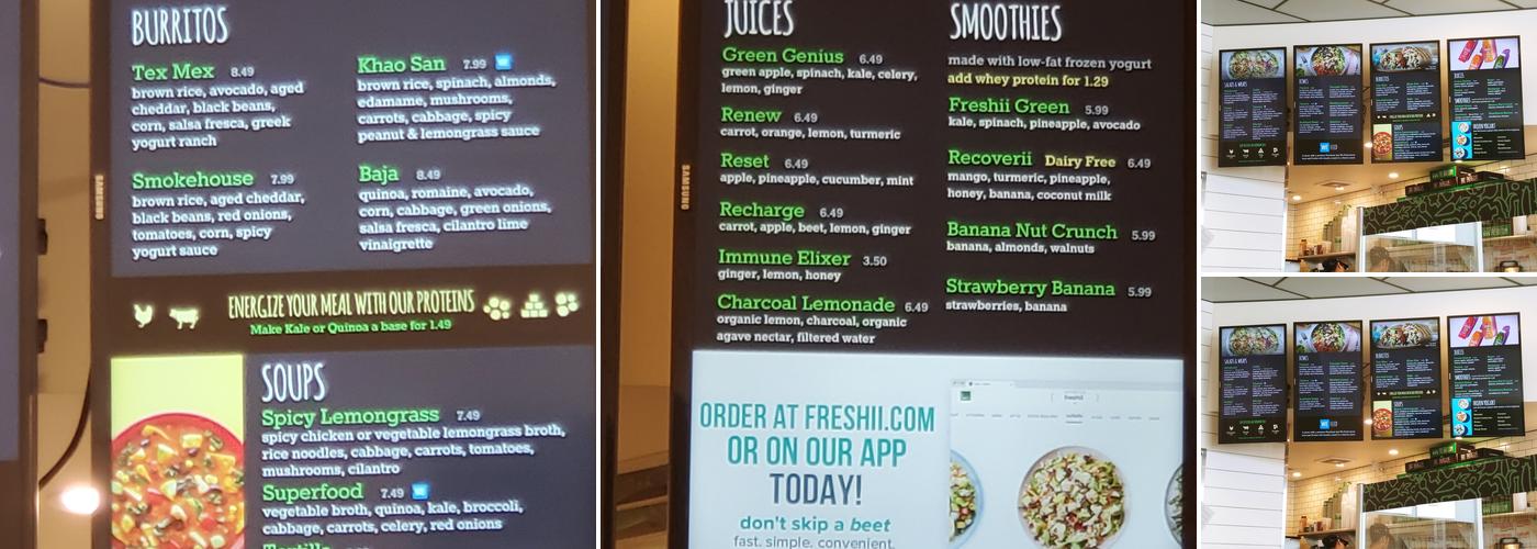 Freshii Menu