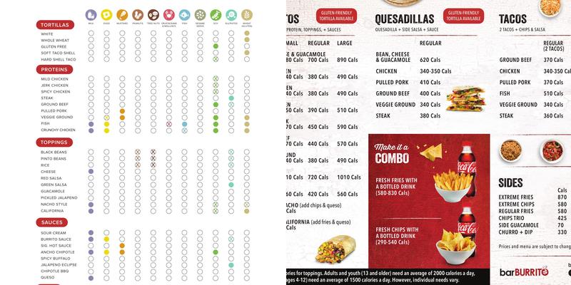 barBURRITO Menu