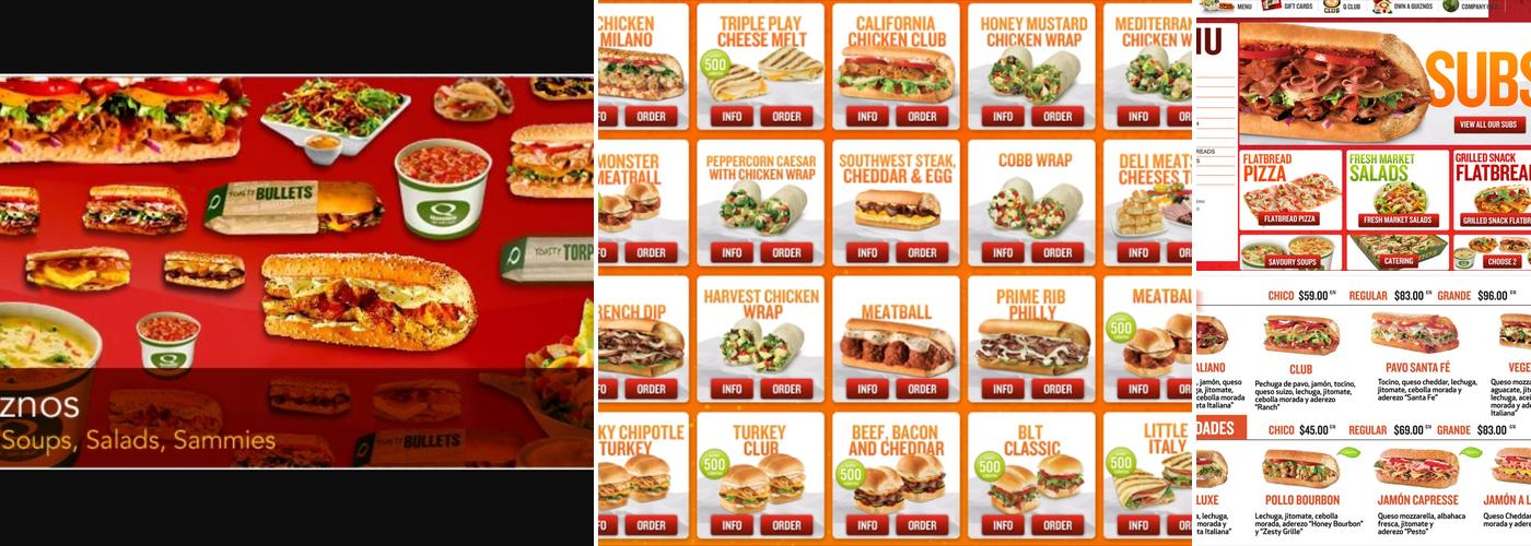 Quiznos Menu