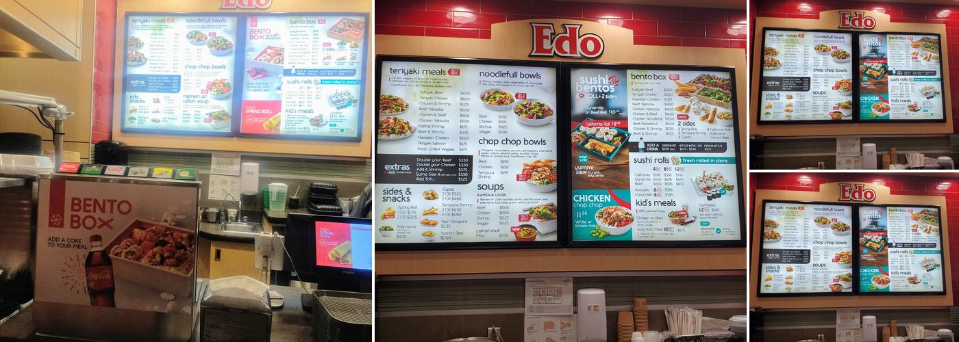 Edo Japan - Bower Place - Grill and Sushi Menu