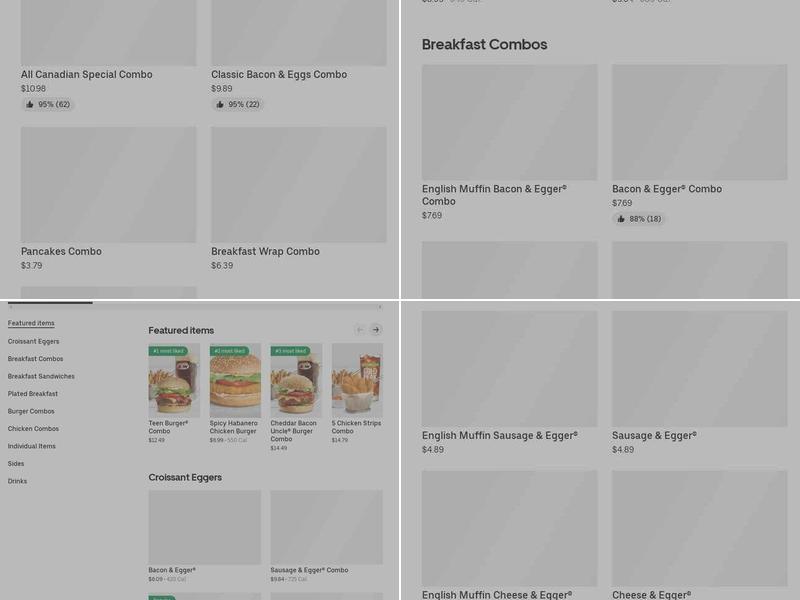 A&W Canada Menu
