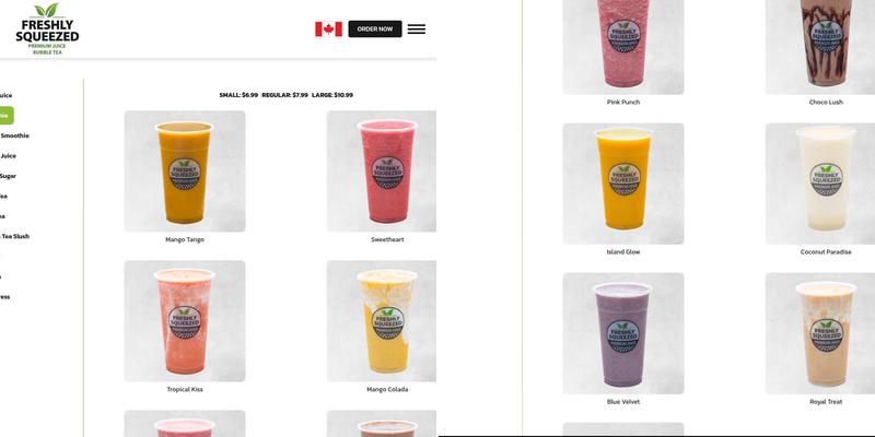 Freshly Squeezed Menu