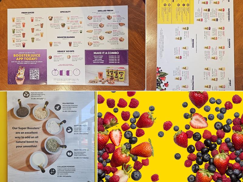 Booster Juice Menu