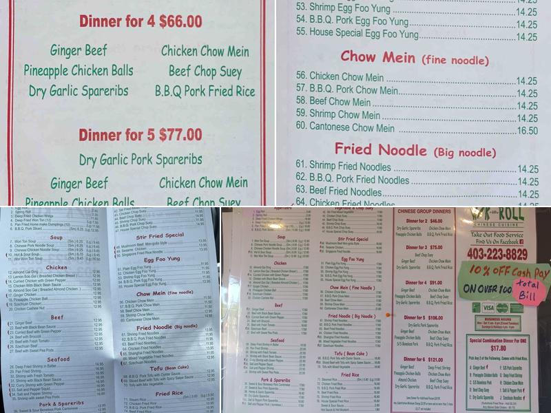 Wok & Roll Menu