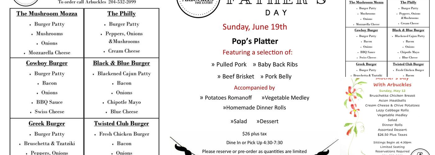 Arbuckles Fine Eatery Menu