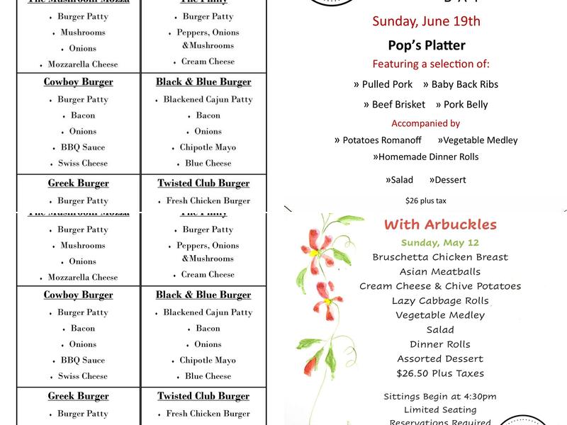 Arbuckles Fine Eatery Menu