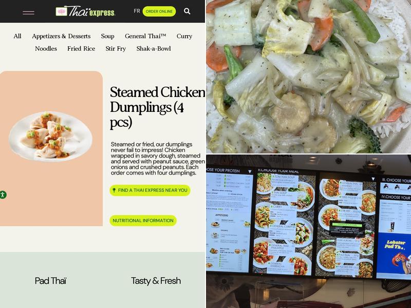 Thai Express Restaurant Brandon Menu