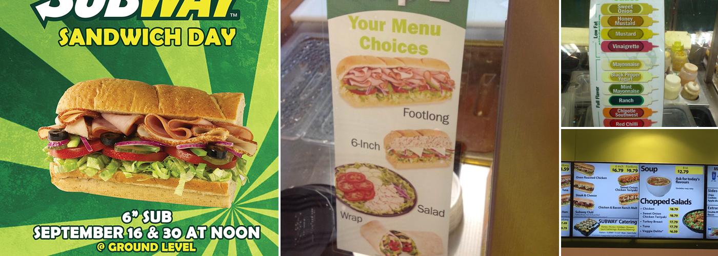 Subway Menu