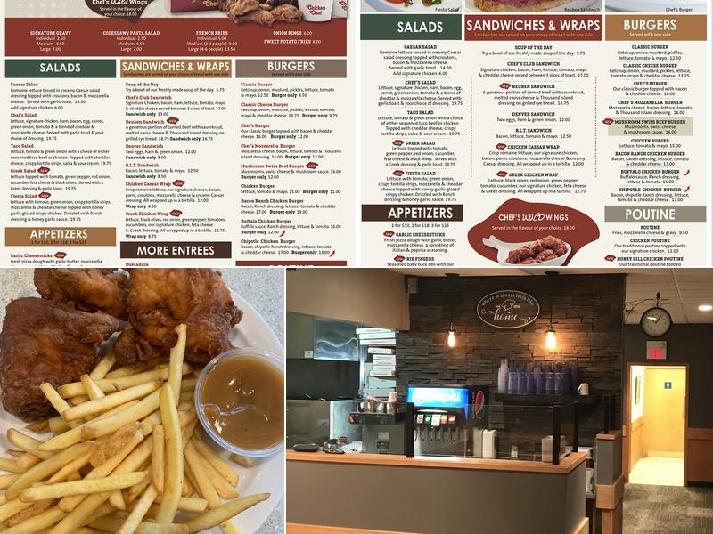 Chicken Chef Menu