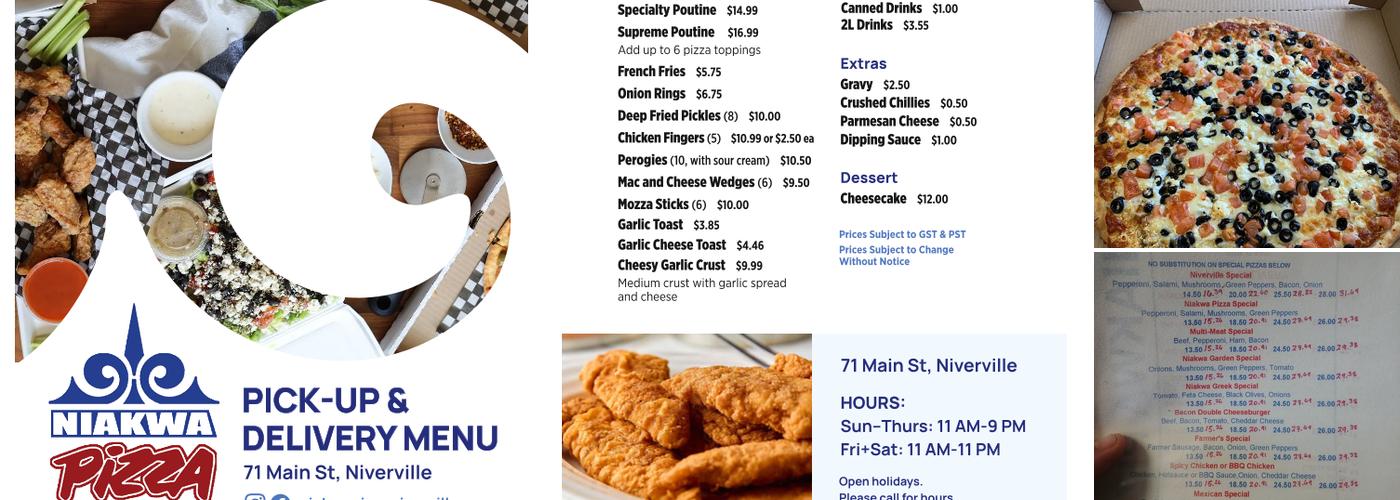 Niakwa Pizza Menu
