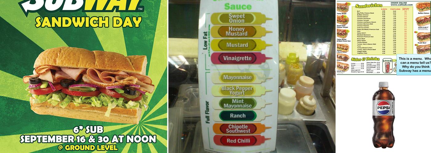Subway Menu