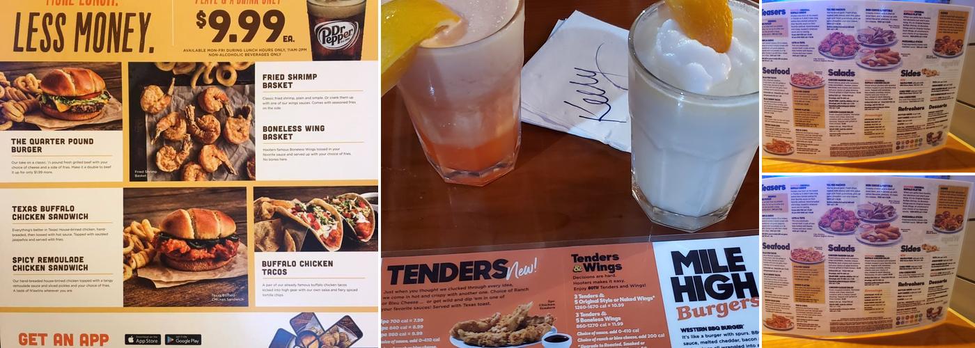 Hooters Menu