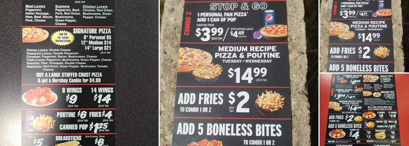 Pizza Hut Express Menu