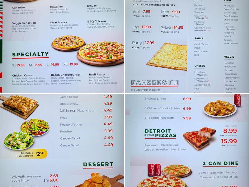 241 Pizza Menu