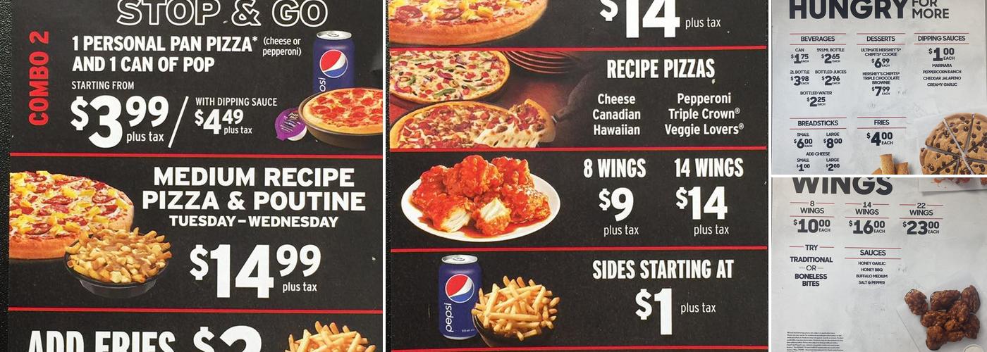 Pizza Hut Express Menu