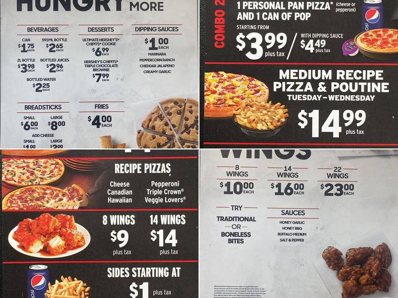 Pizza Hut Express Menu