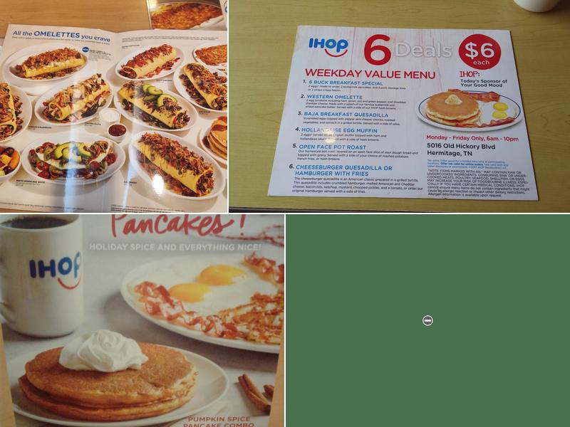 IHOP Menu