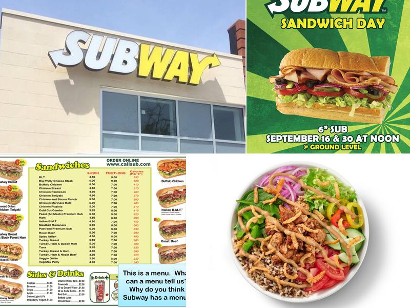 Subway Menu