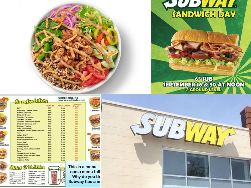 Subway Menu