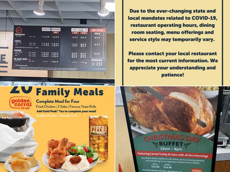 Golden Corral Buffet & Grill Menu