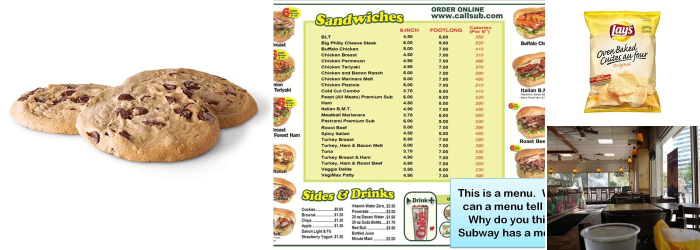Subway Menu
