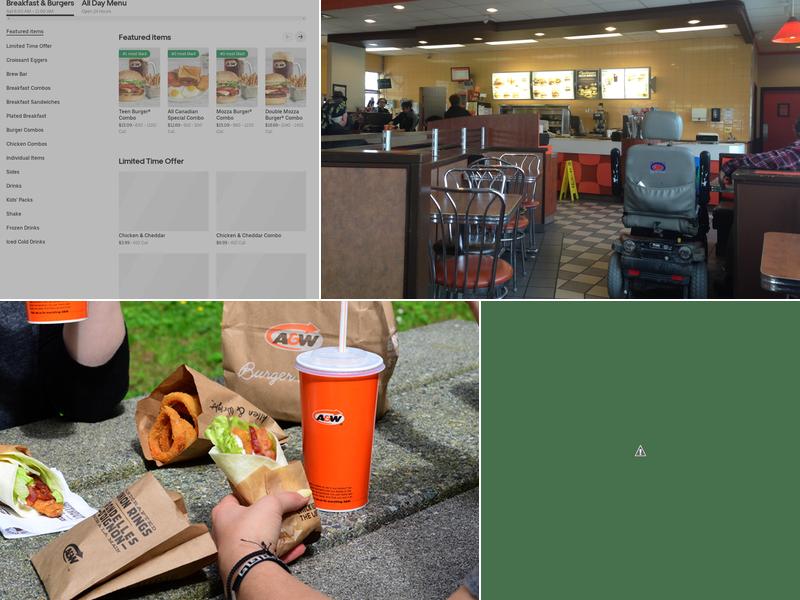 A&W Canada Menu