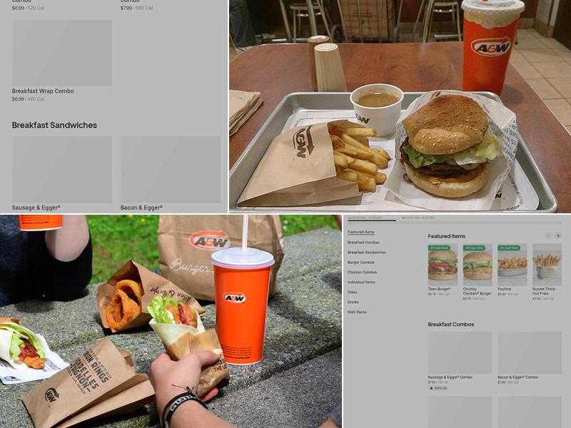 A&W Canada Menu