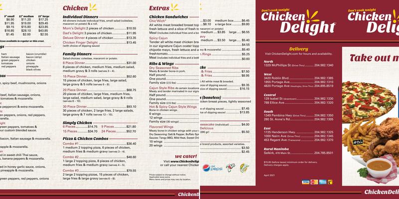 Chicken Delight Menu