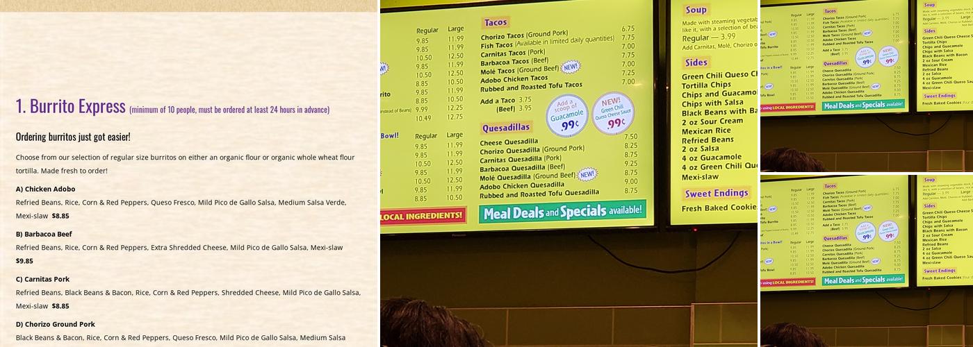 Regent Ave Menu