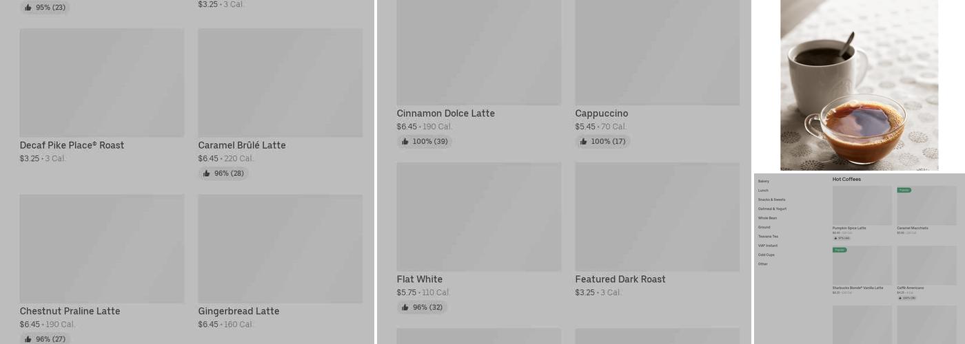 Starbucks Coffee Company Menu
