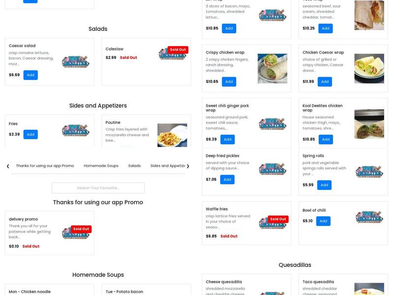 Kool Deelites Menu