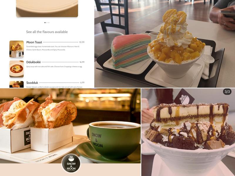 Snow & Moon Dessert Cafe Menu